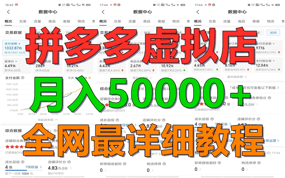 拼多多虚拟电商月入50000+你干你也行，暴利稳定长久，副业首选 第1张